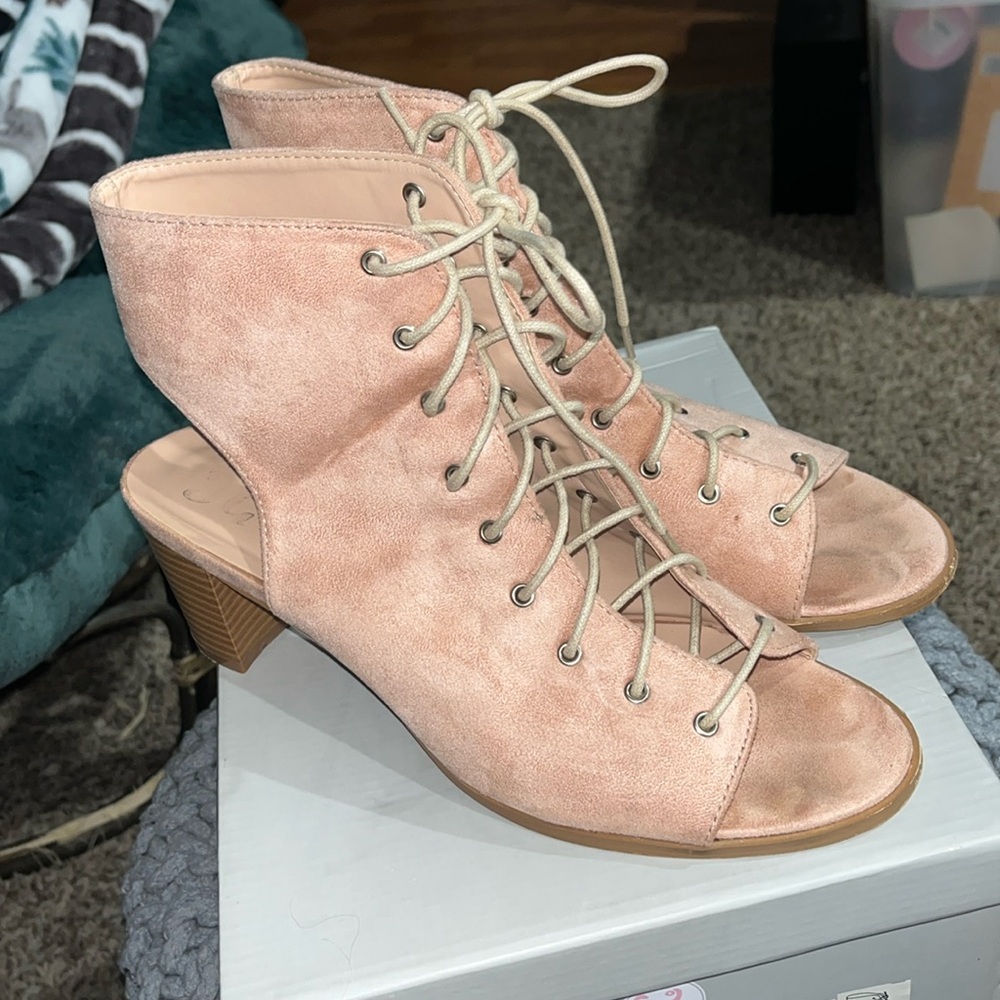 JG Blush Pink booties/sandals size 11